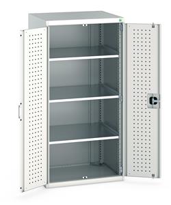 Bott Tool Storage Cupboards for workshops with Shelves and or Perfo Doors Bott Perfo Door Cupboard 800Wx650Dx1600mmH - 3 Shelves
